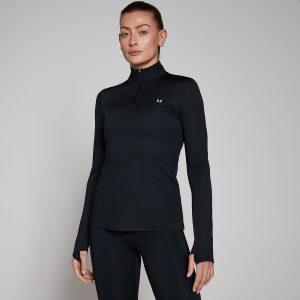 MP Training sporttrui met kwartrits voor dames - Zwart - XXS