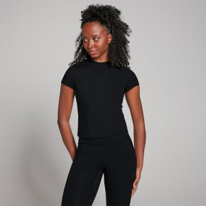 MP Tempo T-shirt met nauwsluitende pasvorm en korte mouwen voor dames - Zwart - XXS
