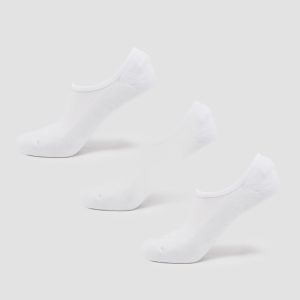 MP Unisex Invisible Socks (3 Pack) - White - UK 2-5