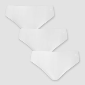 MP naadloos middelhoog bikinibroekje voor dames (verpakking met 3 stuks) - Wit - S