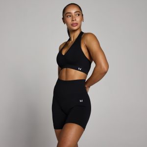MP Dames Tempo Naadloze Halternek Sport-BH - Zwart - XS