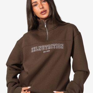 XXL Sportswear Qualifier 1/4 Zip Pullover Dark Choco