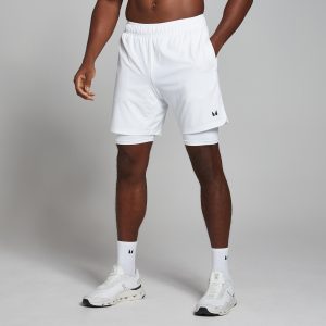 MyProtein MP 2 in 1 trainingsshort voor heren Wit L