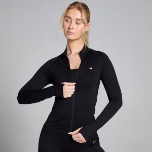 MyProtein MP Shape naadloos jack met rits voor dames Zwart L