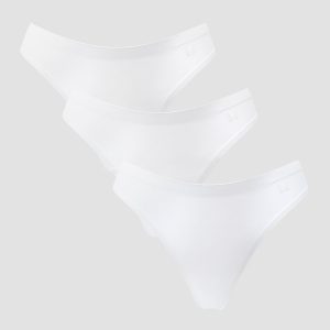 MyProtein MP naadloze middelhoge string voor dames (verpakking met ) Wit L