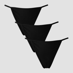 MyProtein MP middelhoge G string voor dames (verpakking met ) Zwart L
