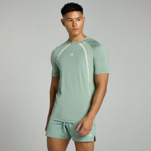 MyProtein MP Tempo T shirt met panelen voor heren Vaalgroen XL