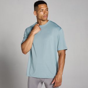 MP Tempo oversized trainingsshirt van mesh voor heren - Loodgrijs - XS