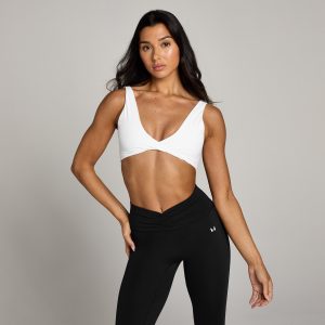 MyProtein MP Tempo sportbeha met gedraaide voorzijde Wit L