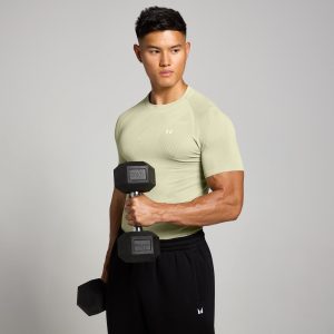MP Tempo naadloos shirt met opdruk van pilaar voor heren - Warm saliegroen - XL