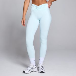 MyProtein MP Tempo legging met geplooide voorzijde voor dames Babyblauw M