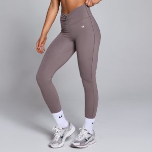 MP Tempo legging met geplooide voorzijde voor dames - Mokka - L