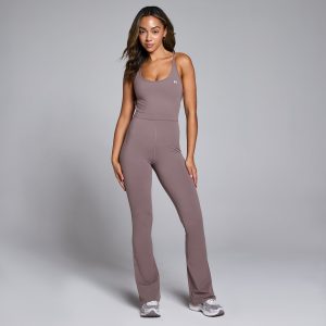 MP Tempo alles-in-één jumpsuit met uitlopende broekspijpen voor dames - Mokka - XL