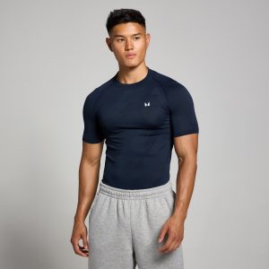 MP Tempo naadloos T-shirt met opdruk van pilaar voor heren - Marineblauw - L