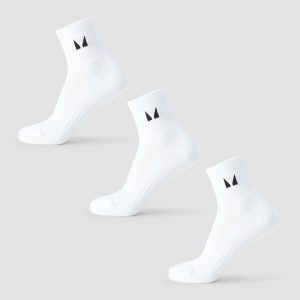 MP korte hardloopsokken (verpakking met drie stuks) - Wit - UK 2-5