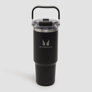 Myprotein Gerecyclede Metalen Top Handle Rietjesfles 900ml - Zwart