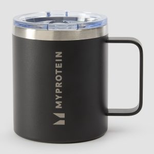Myprotein koffiebeker van gerecycled metaal 350 ml - Zwart