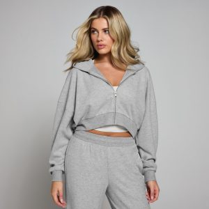 MyProtein MP zachte hoodie met doorritssluiting voor dames Gemêleerd grijs L