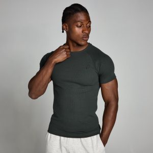 MP Origin geribd spieraccentuerend T-shirt voor heren - Verwassen zwart - L