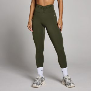 MP Dames Tempo Dipped Waist Legging - Bosgroen - XS