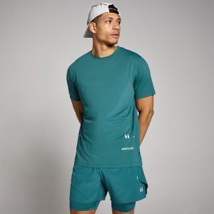 MP Heren Hybrid Mesh T-Shirt - Rijk Groenblauw - XS