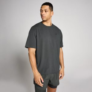 MP Heren Oversized Cotton Modal T-Shirt - Gewassen Zwart - XS