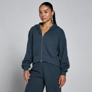 MP Women's Lightweight Loopback Zip Through Hoodie - Faded Blue - XS