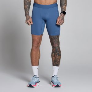 MP Heren Hybrid Pocket Halflange Tight - Slate Blauw - XXL