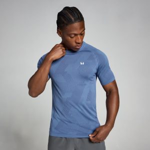 MP Men's Tempo Pillar Graphic Seamless T-Shirt - Leisteenblauw - M