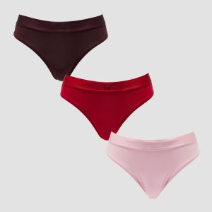 MP Dames Mid Rise Bikini Slip (3-pack) - Blush/Roze Rood/Fudge - XS