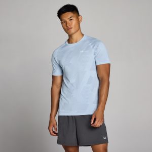MP Heren Tempo Pillar Graphic Seamless T-Shirt - Breeze Blauw - XS