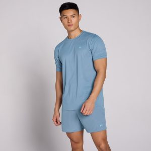 MP Heren Active Training Pillar Grafisch T-Shirt - Mist Blauw - XS