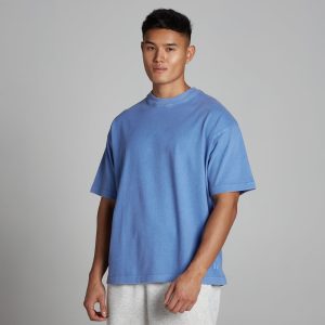 MyProtein MP Heren Gewassen Katoenen T Shirt Korenbloemblauw L