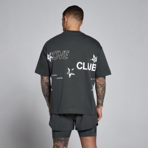 MP Men's Hybrid Graphic Oversized Cotton T-Shirt - Gewassen Zwart - XXL