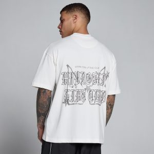 MyProtein MP Men's Lift Graphic Washed Cotton T Shirt Vintage Wit L