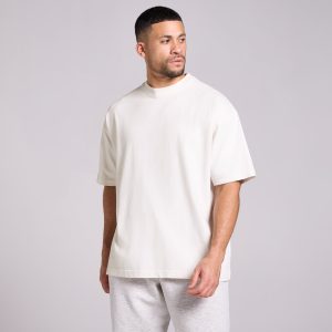 MP Heren Washed Oversized Katoenen T-Shirt - Vintage Wit - XS