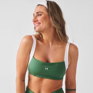 MP Dames X Tatiana Contrast Twist Back Sport-BH - Palm Green - XS