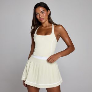 MP Dames Tempo Contrast Strappy Racerback Vest - Woestijnstof - XS