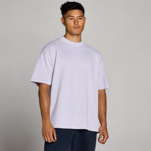 MyProtein MP Heren Washed Katoenen T Shirt Lila Grijs L