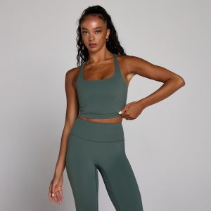 MyProtein MP Dames Tempo Racerback Vest met Bandjes Cloudy Green L