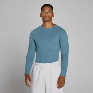 MP Heren Lift Geribd Muscle Fit Longsleeve - Midnight Slate - XS
