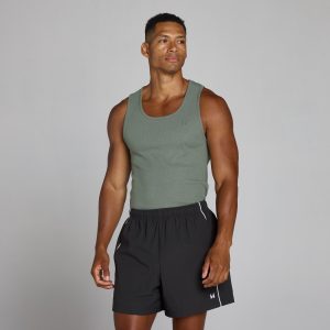 MP Heren Lift Geribd Muscle Fit Tanktop - Gunmetal - XS