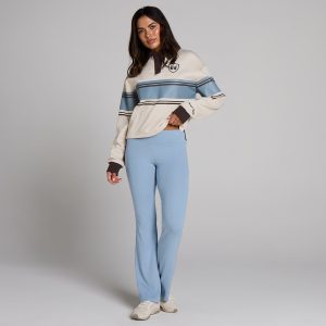 MP Women's SGS Striped Boxy Cropped Sweatshirt - Sand - XS