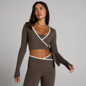 MP Women's Tempo Contrast Wrap Top - Chocolade - XS