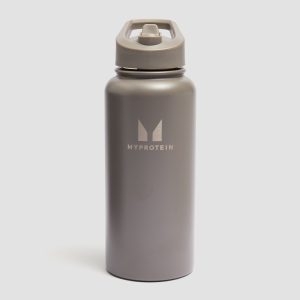 Myprotein Gerecyclede Metalen Fles met Klaprietje 1L - Dark Truffle