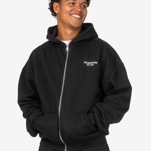 XXL Sportswear Athleisure Full Zip Hoodie Black