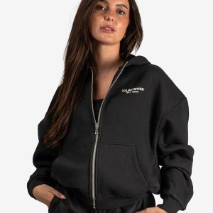 XXL Sportswear Sportswear Athleisure Jacket Black Zwart