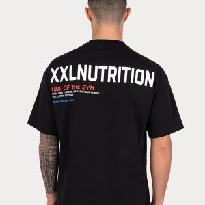 XXL Sportswear Sportswear King of the Gym T Shirt Black Zwart