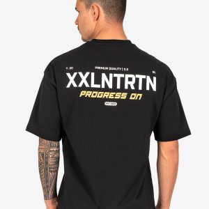 XXL Sportswear Sportswear Sportswear Progress On T Shirt Black Zwart