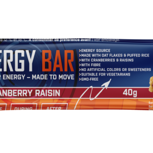 XXL Nutrition Nutrition Energy Bar Cranberry Raisin 1 reep (35 gram)